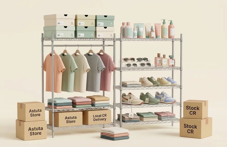 Estantería con productos en stock